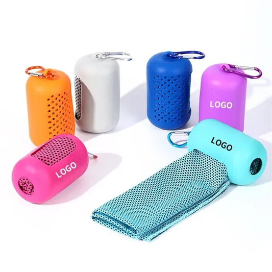 Silicone Box Polyester Quick-drying Sports Cooling Towel