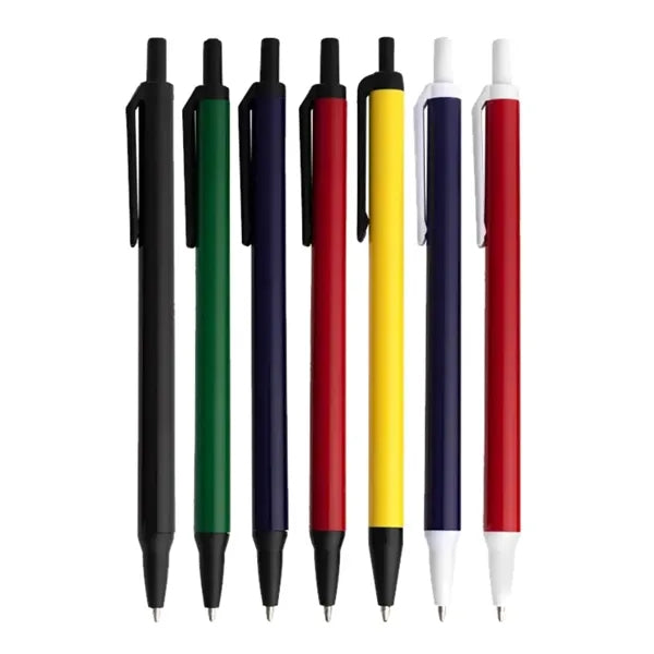 Union Printed - Alice Color Barrels Stick Click Pen w/ Clip