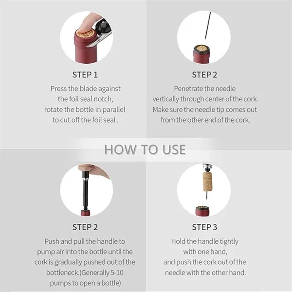 Pen Style Air Pressure Needle Wine Opener