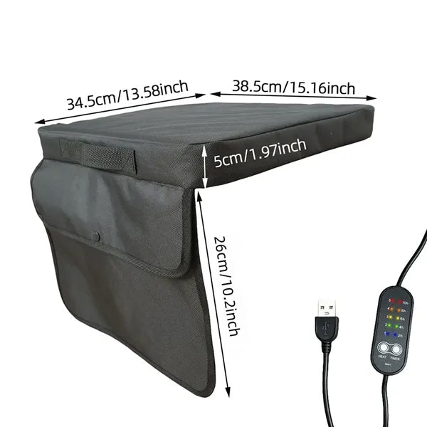 Portable Outdoor Heated Seat Cushion With Memory Foam
