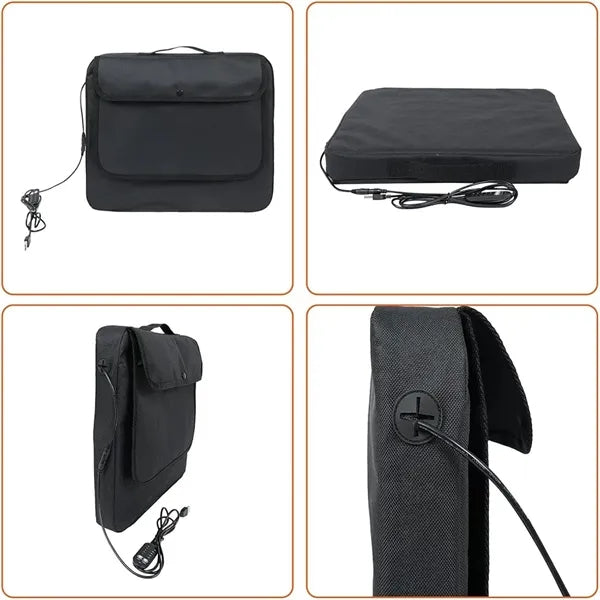 Portable Outdoor Heated Seat Cushion With Memory Foam