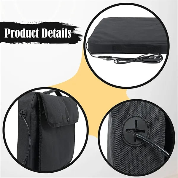 Portable Outdoor Heated Seat Cushion With Memory Foam