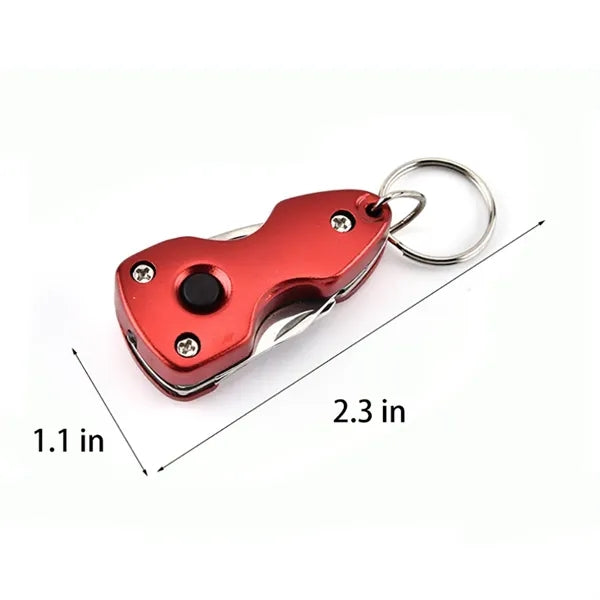 6 in 1 Multi Function Tool With Keychain