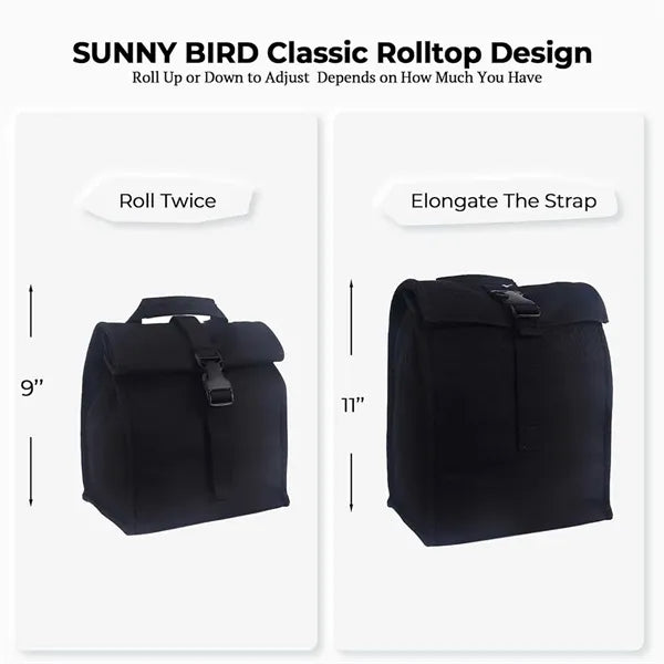 Insulated Roll Top Lunch Bag