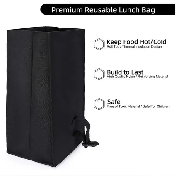 Insulated Roll Top Lunch Bag