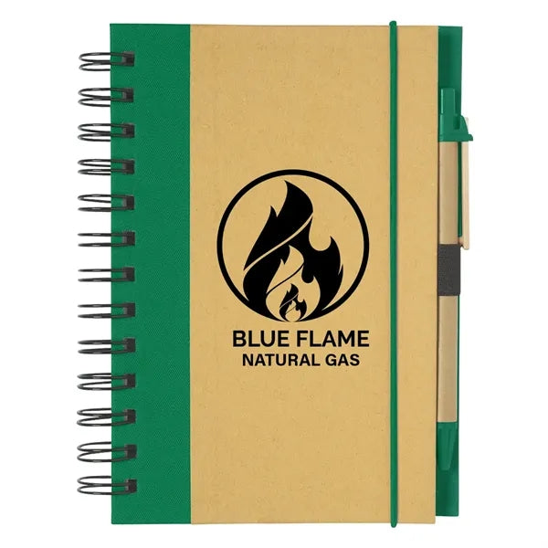 Eco-inspired Spiral Notebook & Pen