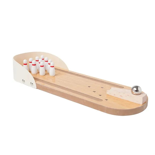 Wooden Mini Bowling Game Tabletop Set