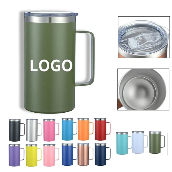Stainless Steel Mug With Handle And Lid