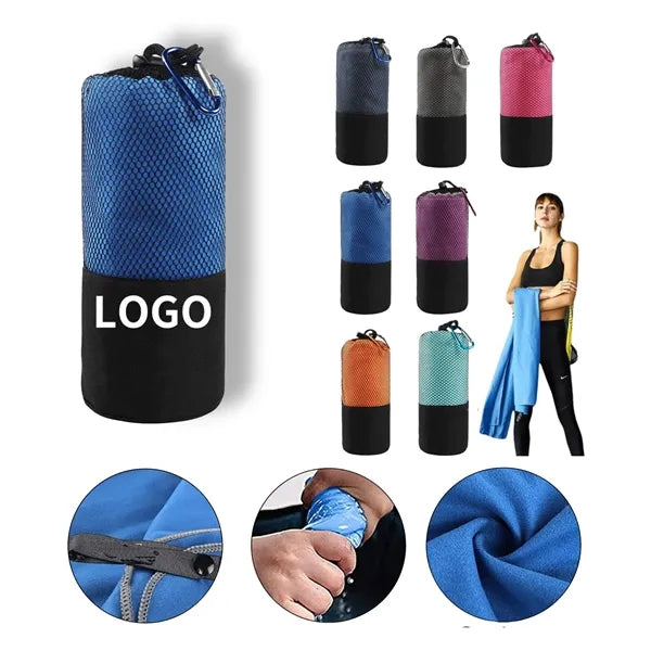Cooling Sports Towel With Carry Pouch
