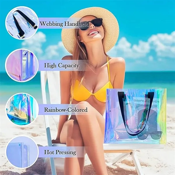 Holographic Clear PVC Tote Bag
