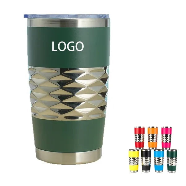 20oz Diamond Shaped Insulated Mug with Lid