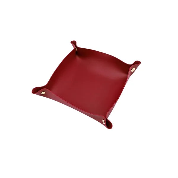 Foldable PU Leather Desk Sundries Storage Tray