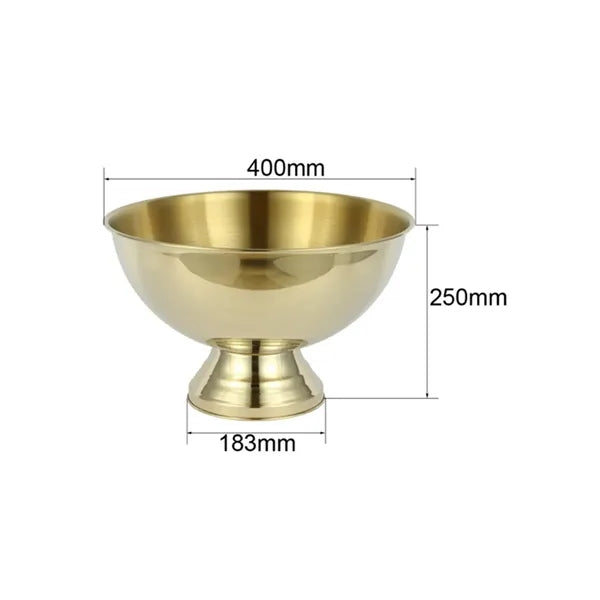 Large Plated Champagne Ice Bowl Wine Cooler for Bar & Events