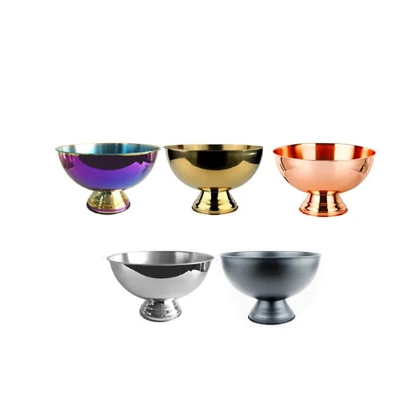 Large Plated Champagne Ice Bowl Wine Cooler for Bar & Events