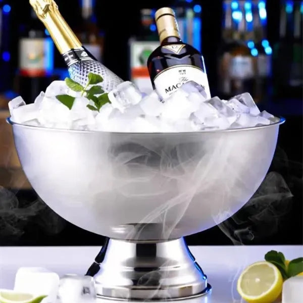 Large Plated Champagne Ice Bowl Wine Cooler for Bar & Events