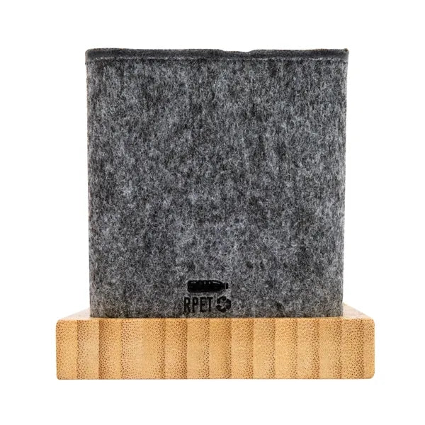Renton Recycled Felt and Bamboo Pen/Device/Card Holder