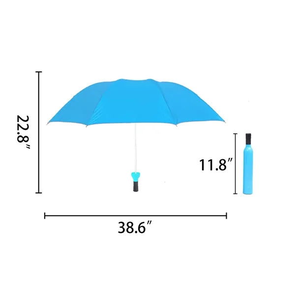 Wine Bottle Shape Folding Umbrella