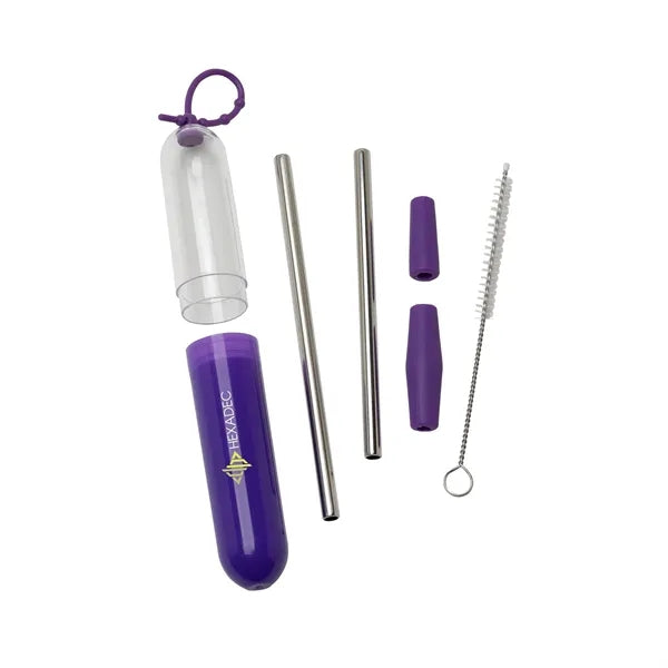 Paloma 5-Piece Stainless Steel Straw Set