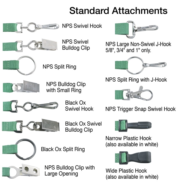 3/8" Custom Woven Polyester Lanyards