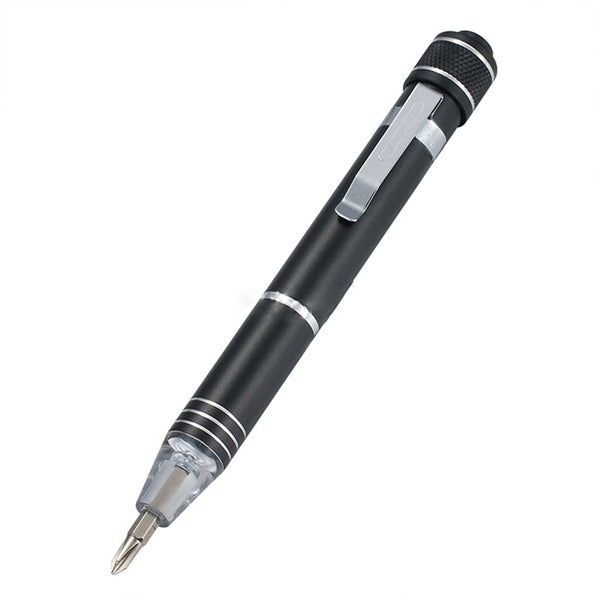 Screwdriver Set 6 in 1 Pen-shaped with LED Flashlight