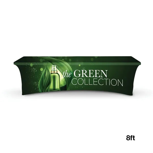 DisplaySplash 8' RPET Stretch Open Back Table Cover