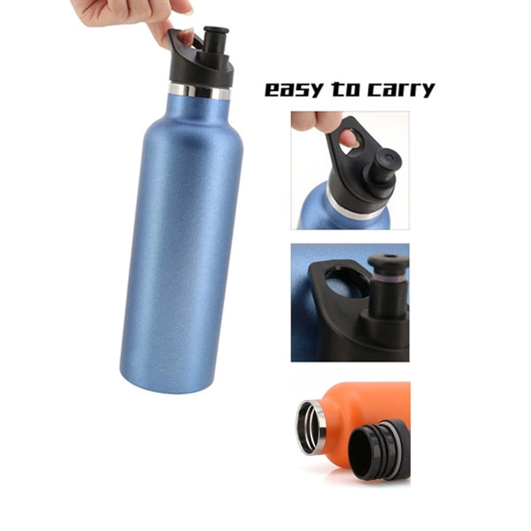 Double Wall Stainless Steel Water Bottle with Straw