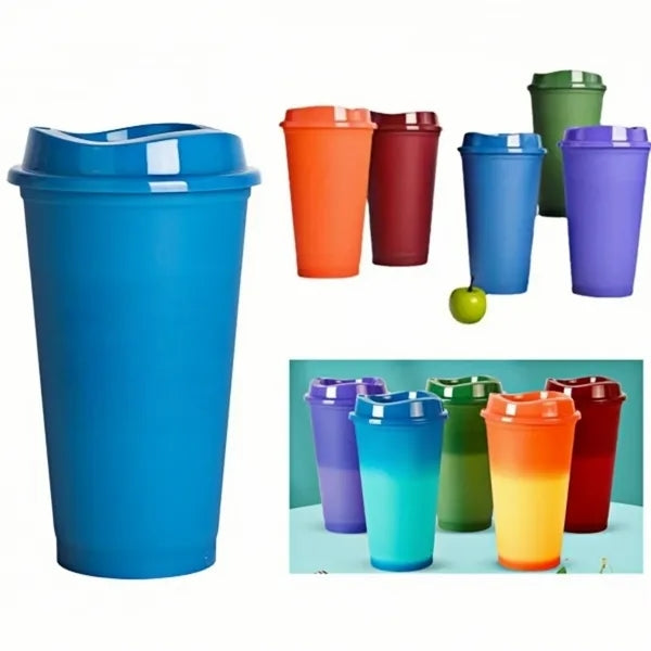 16 oz Hot Color Changing Cups With Lids