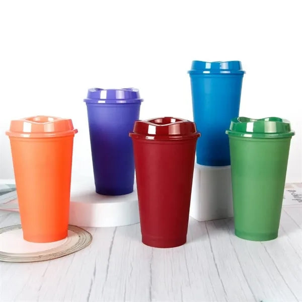 16 oz Hot Color Changing Cups With Lids