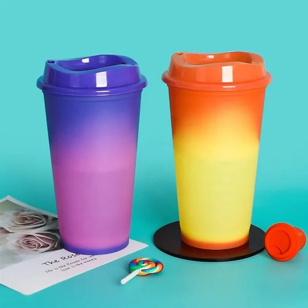 16 oz Hot Color Changing Cups With Lids