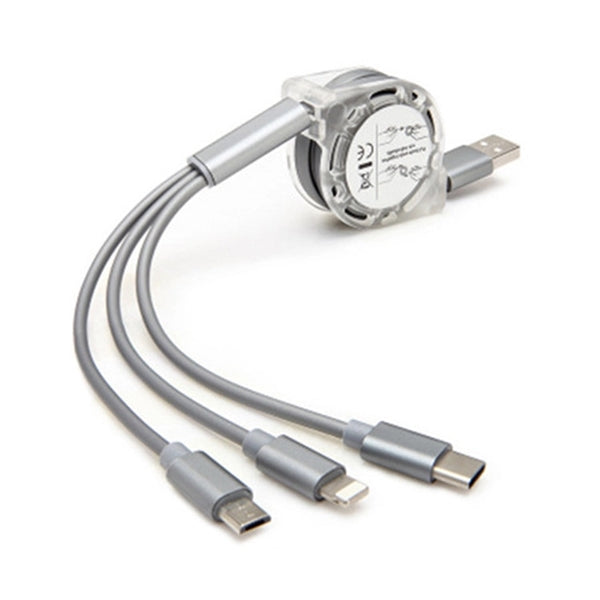 3 in 1 Multi USB Retracrable Charger Cable
