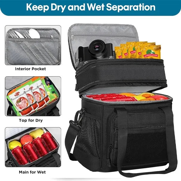 Double Deck Insulated Lunch Bag