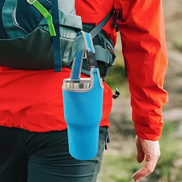 30oz. Neoprene Tumbler Sleeve with Handle Strap