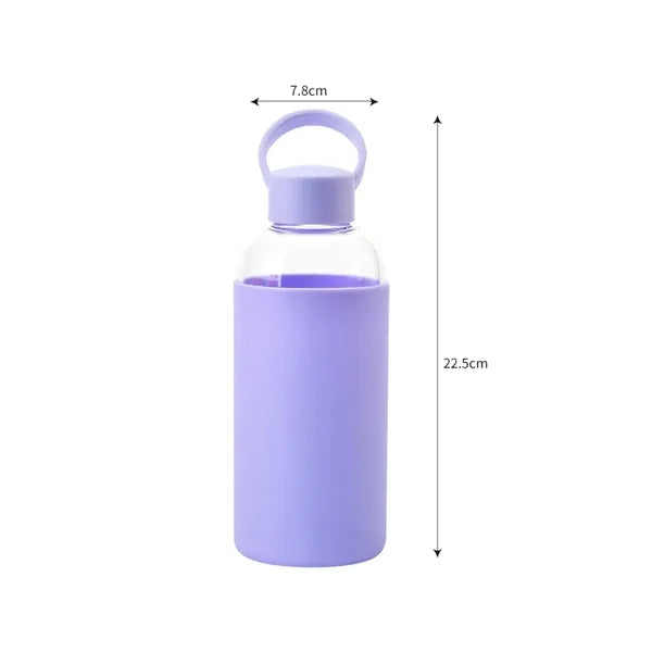 20oz. Borosilicate Glass Bottle with Silicone Sleeve