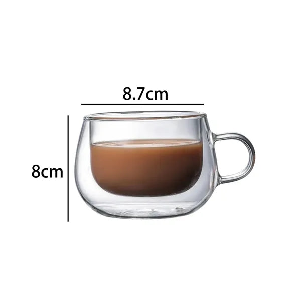 10oz. Double Wall Borosilicate Glass Coffee Mug