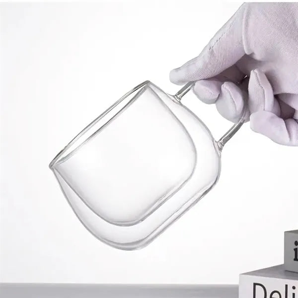 10oz. Double Wall Borosilicate Glass Coffee Mug