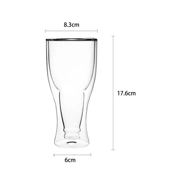 12oz. Double Wall Borosilicate Beer Glass