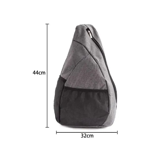 Gray Pickleball Paddle Bag with Hanging Hook Design