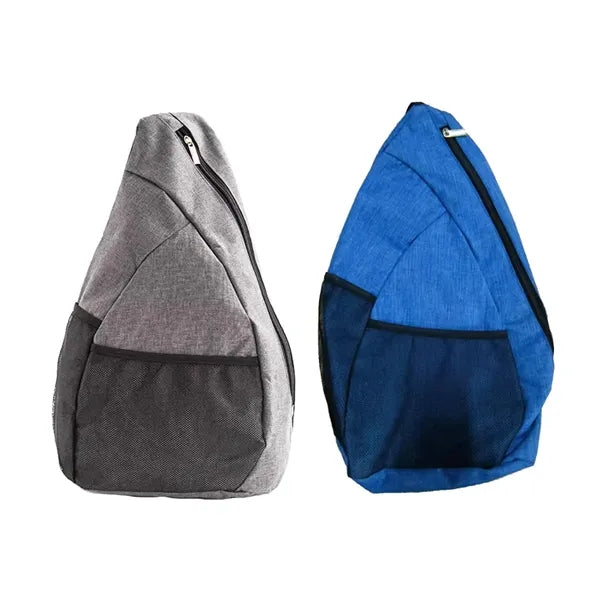 Gray Pickleball Paddle Bag with Hanging Hook Design