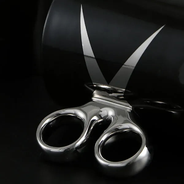 10oz. Ceramic Mug w/ Scissor Handle Design for Office & Gift
