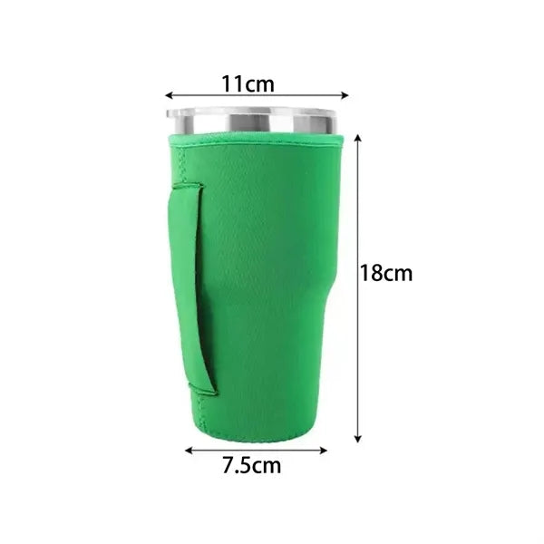 30oz. Neoprene Tumbler Sleeve w/ Handle for Travel & Car Use