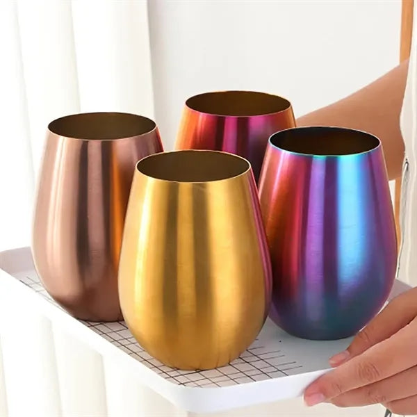 12oz. Stainless Steel Beer Cup with Bent Straw Drinkware Set