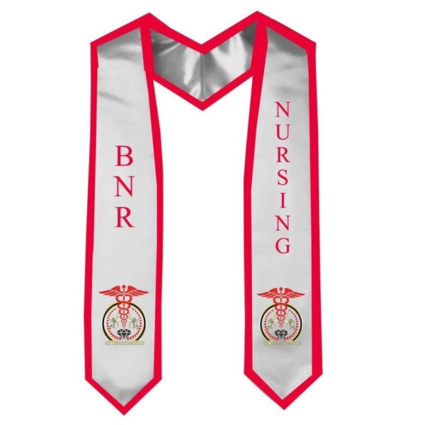 Embroidered Graduation Stole with color edge (Free shipping)