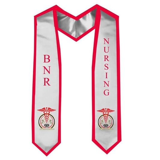 Embroidered Graduation Stole with color edge (Free shipping)