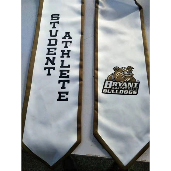Embroidered Graduation Stole with color edge (Free shipping)