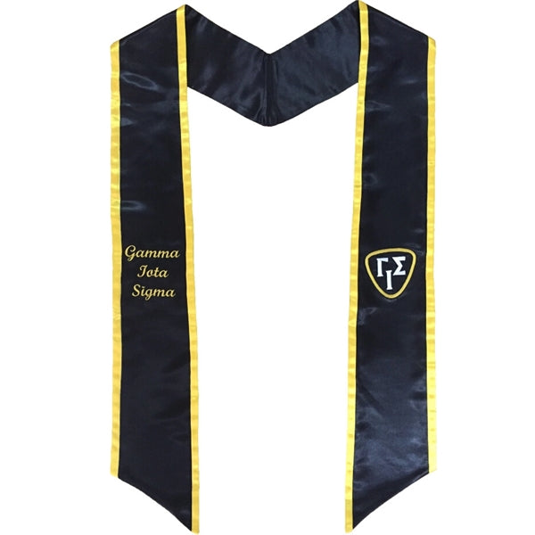 Embroidered Graduation Stole with color edge (Free shipping)