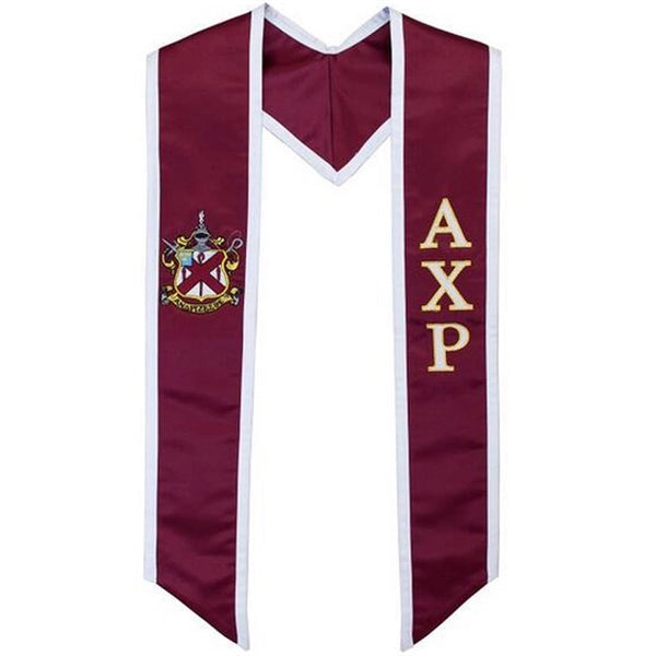 Embroidered Graduation Stole with color edge (Free shipping)