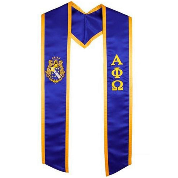 Embroidered Graduation Stole with color edge (Free shipping)