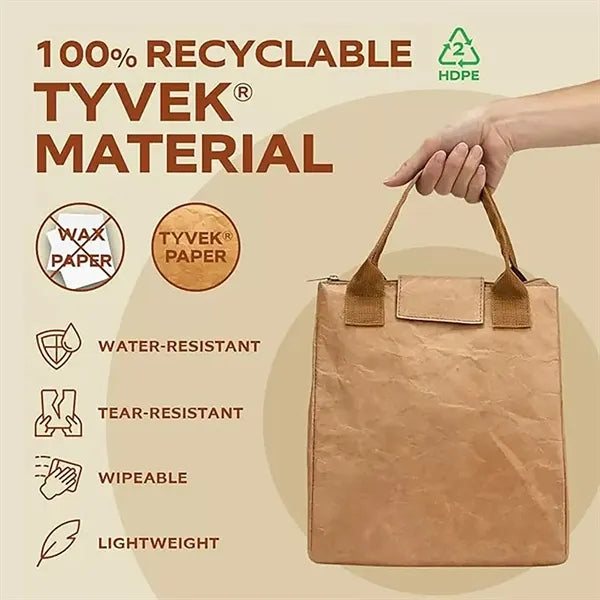 Dupont Paper Insulated Zipper Bag