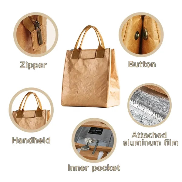 Dupont Paper Insulated Zipper Bag