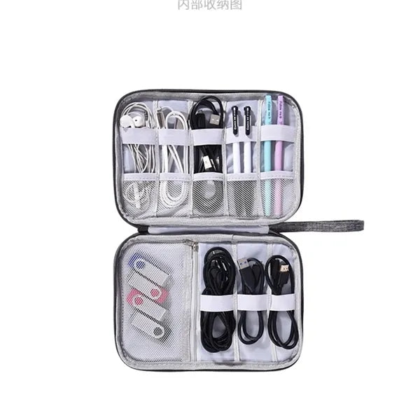 Compact Cable Organizer Bag for Tech Accessories Travel Usev